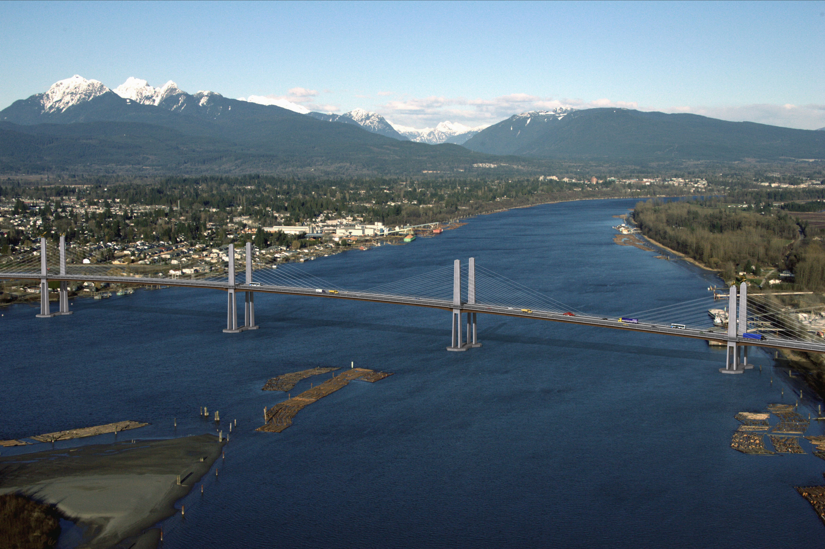 Industrial History: 2009 Golden Ears Extradosed Bridge over Fraser ...